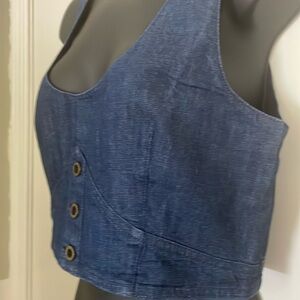 NWT Cropped Denim Corset